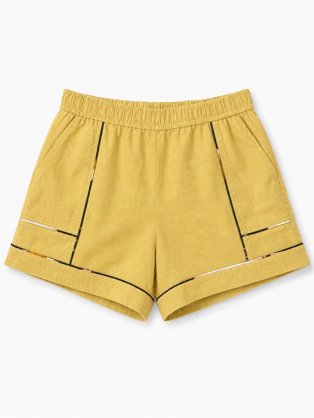 Chufy • Plant Magick mustard cotton linen blend shorts